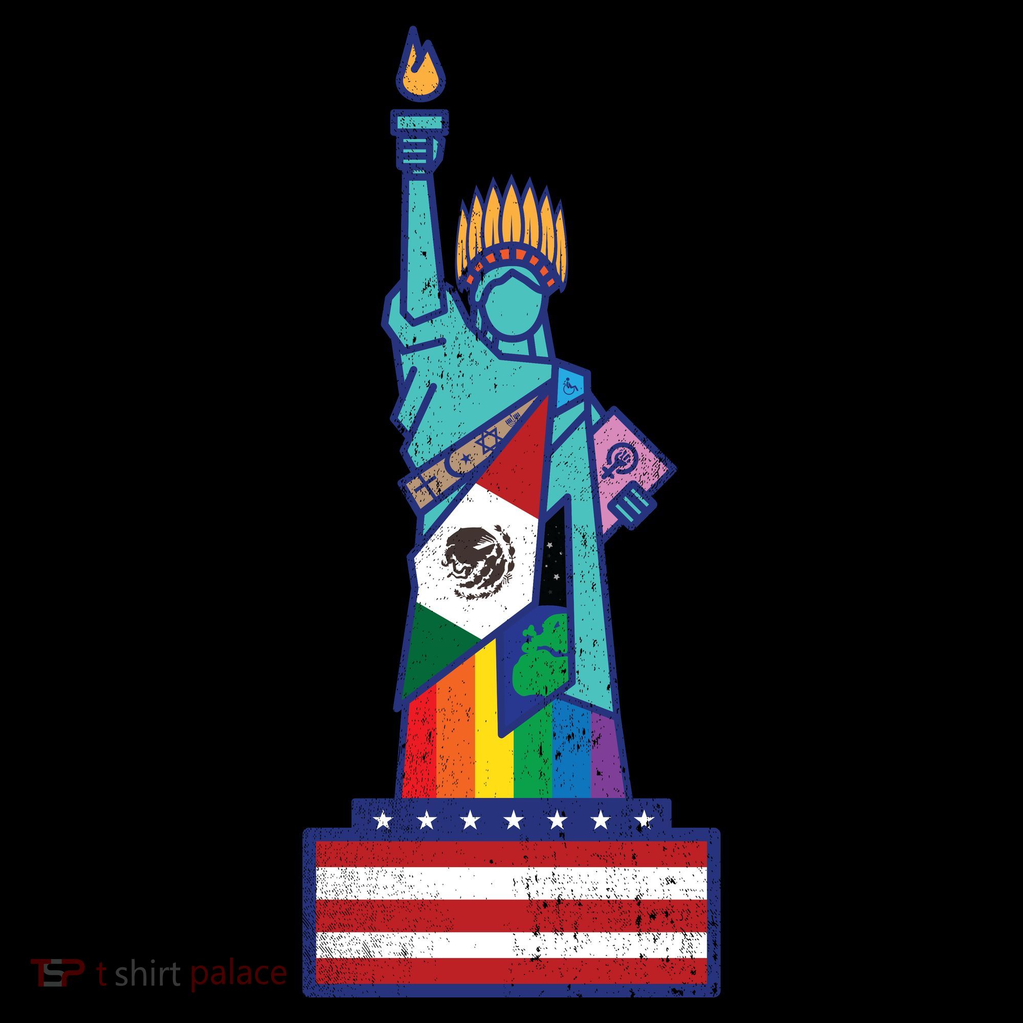 Diverse Statue Of Liberty Kids Sweatshirt