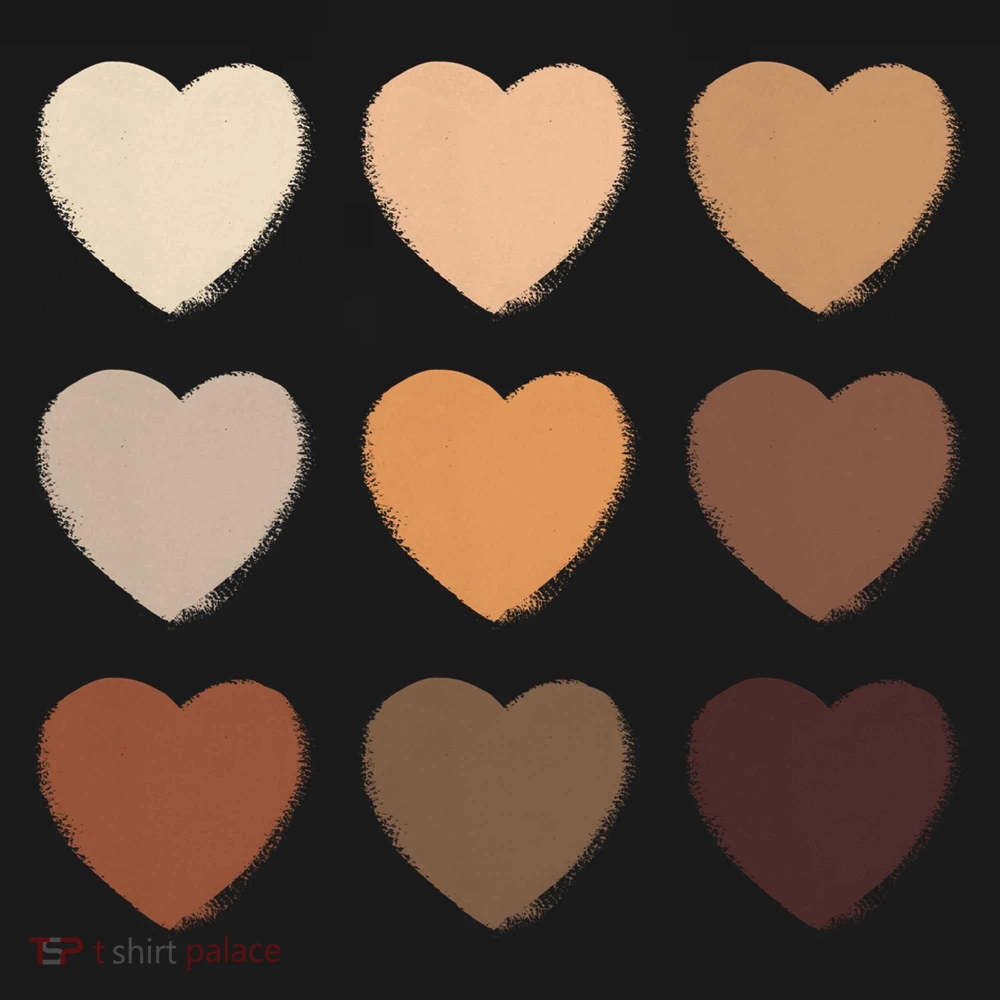 Diversity Skintones Hearts  Doggie Tank