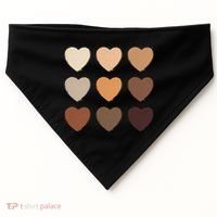 Diversity Skintones Hearts  USA-Made Doggie Bandana thumb 0