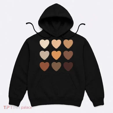 Diversity Skintones Hearts  Hoodie
