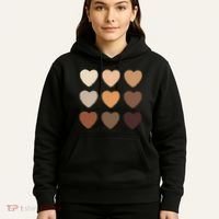 Diversity Skintones Hearts  Hoodie thumb 5