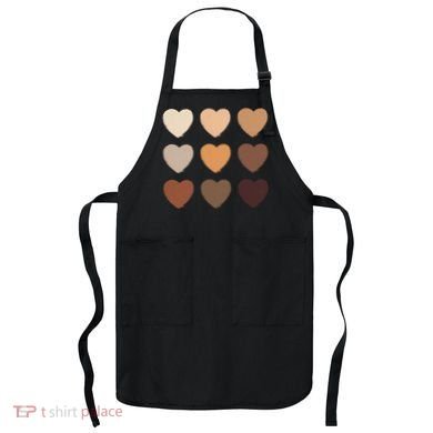 Diversity Skintones Hearts  Apron