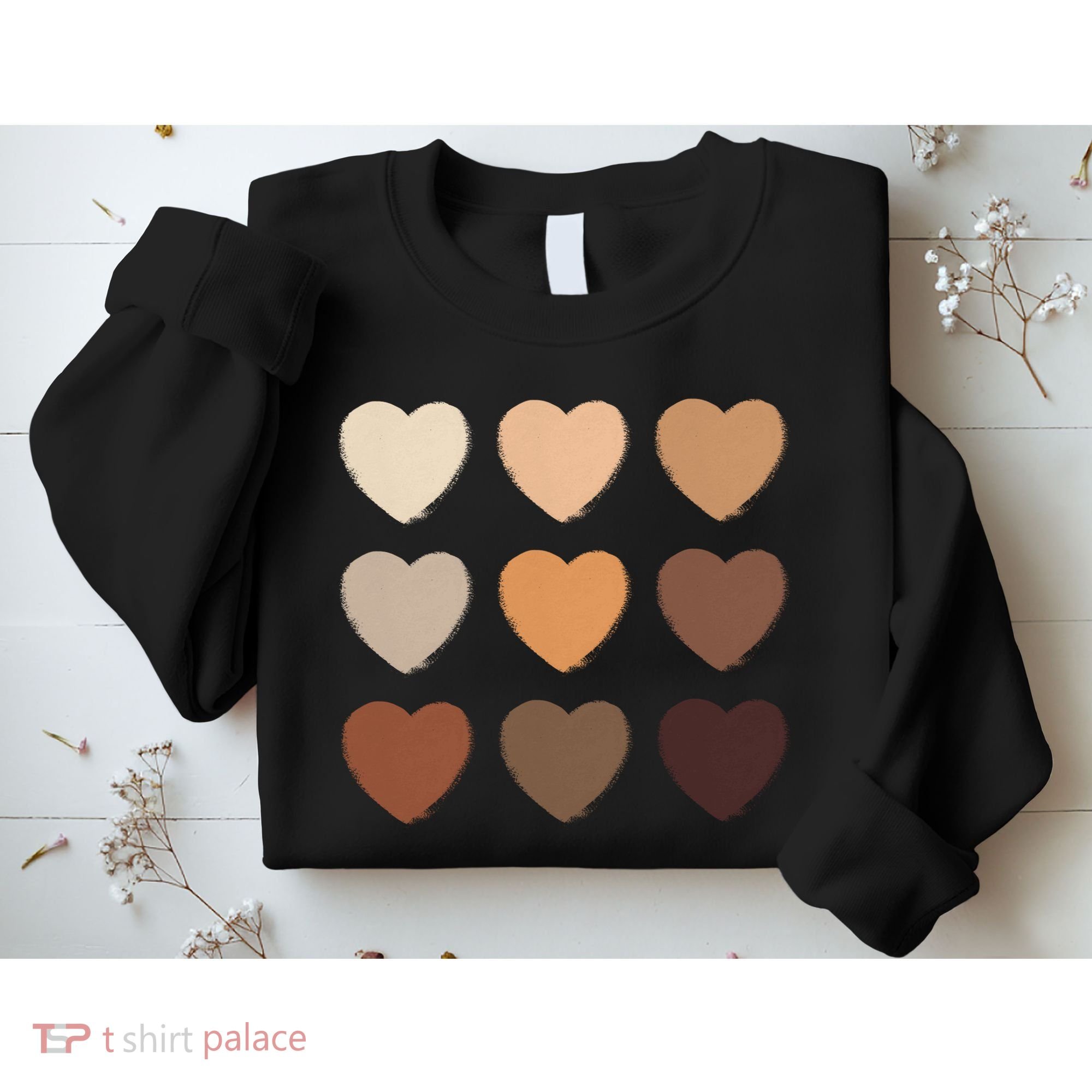 Diversity Skintones Hearts  Sweatshirt