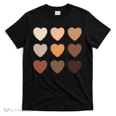 Diversity Skintones Hearts  T-Shirt