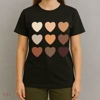 Diversity Skintones Hearts  T-Shirt thumb 4