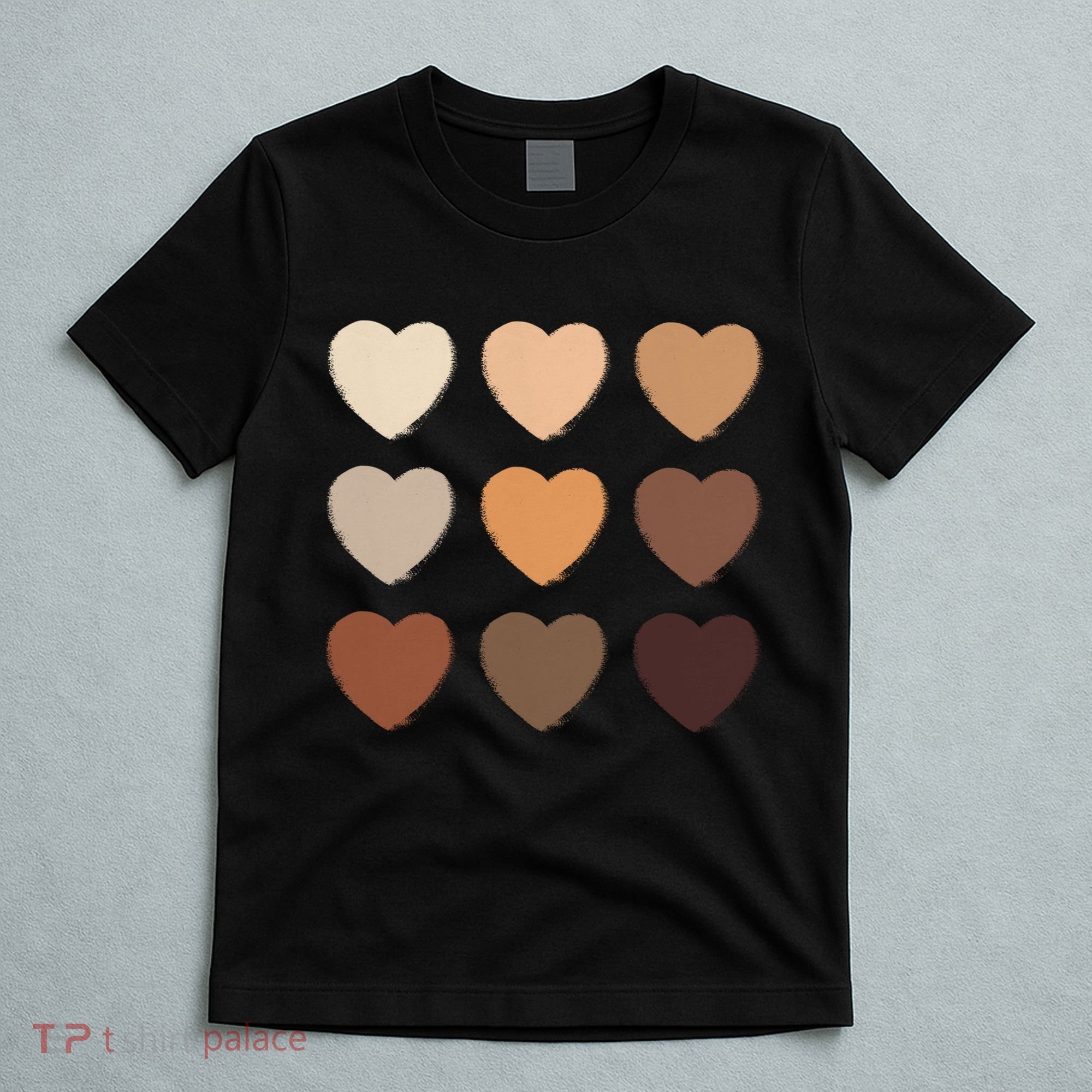 Diversity Skintones Hearts  T-Shirt