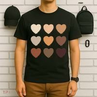 Diversity Skintones Hearts  T-Shirt thumb 6