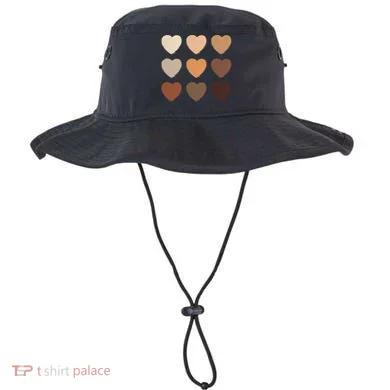 Diversity Skintones Hearts Bucket Hat