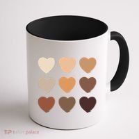 Diversity Skintones Hearts  Coffee Mug thumb 1