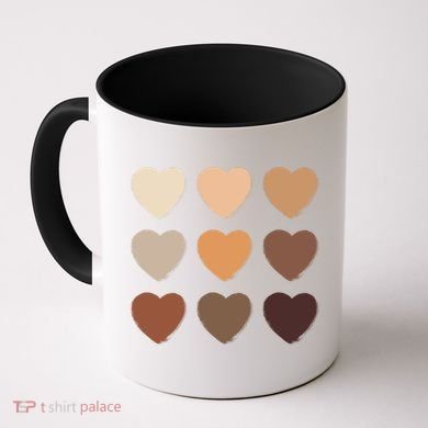Diversity Skintones Hearts  Coffee Mug