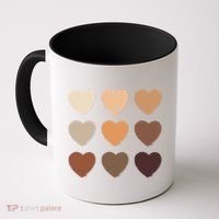 Diversity Skintones Hearts  Coffee Mug thumb 0