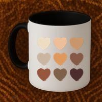 Diversity Skintones Hearts  Coffee Mug thumb 2