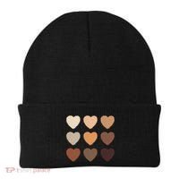 Diversity Skintones Hearts  Beanie thumb 0