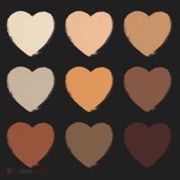 Diversity Skintones Hearts  Beanie thumb 2
