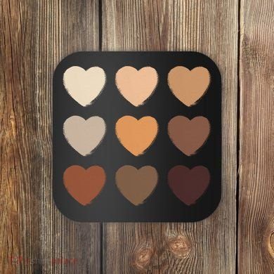 Diversity Skintones Hearts  Coaster