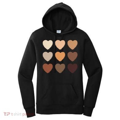 Diversity Skintones Hearts  Women's Hoodie
