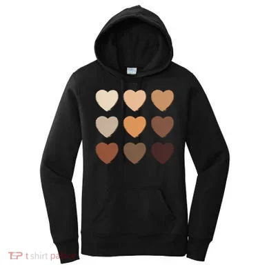 Diversity Skintones Hearts Women's Hoodie