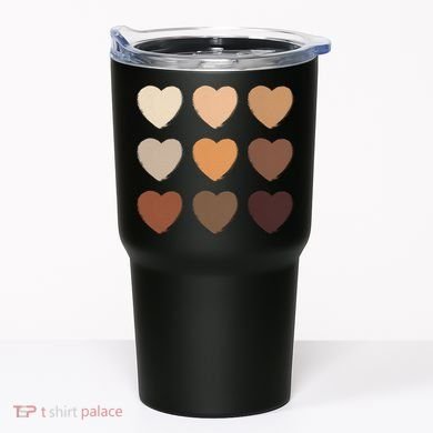Diversity Skintones Hearts  Tumbler