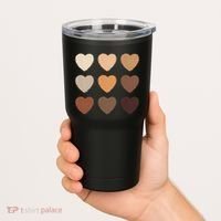Diversity Skintones Hearts  Tumbler thumb 2