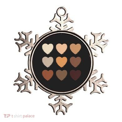 Diversity Skintones Hearts  Ornament
