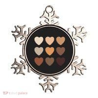 Diversity Skintones Hearts  Ornament thumb 0