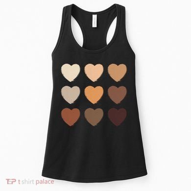 Diversity Skintones Hearts  Women's Tank Top