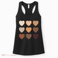 Diversity Skintones Hearts  Women's Tank Top thumb 0