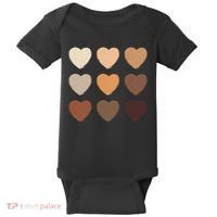 Diversity Skintones Hearts  Baby Bodysuit thumb 0