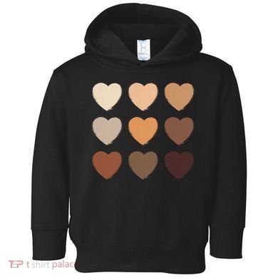 Diversity Skintones Hearts  Toddler Hoodie