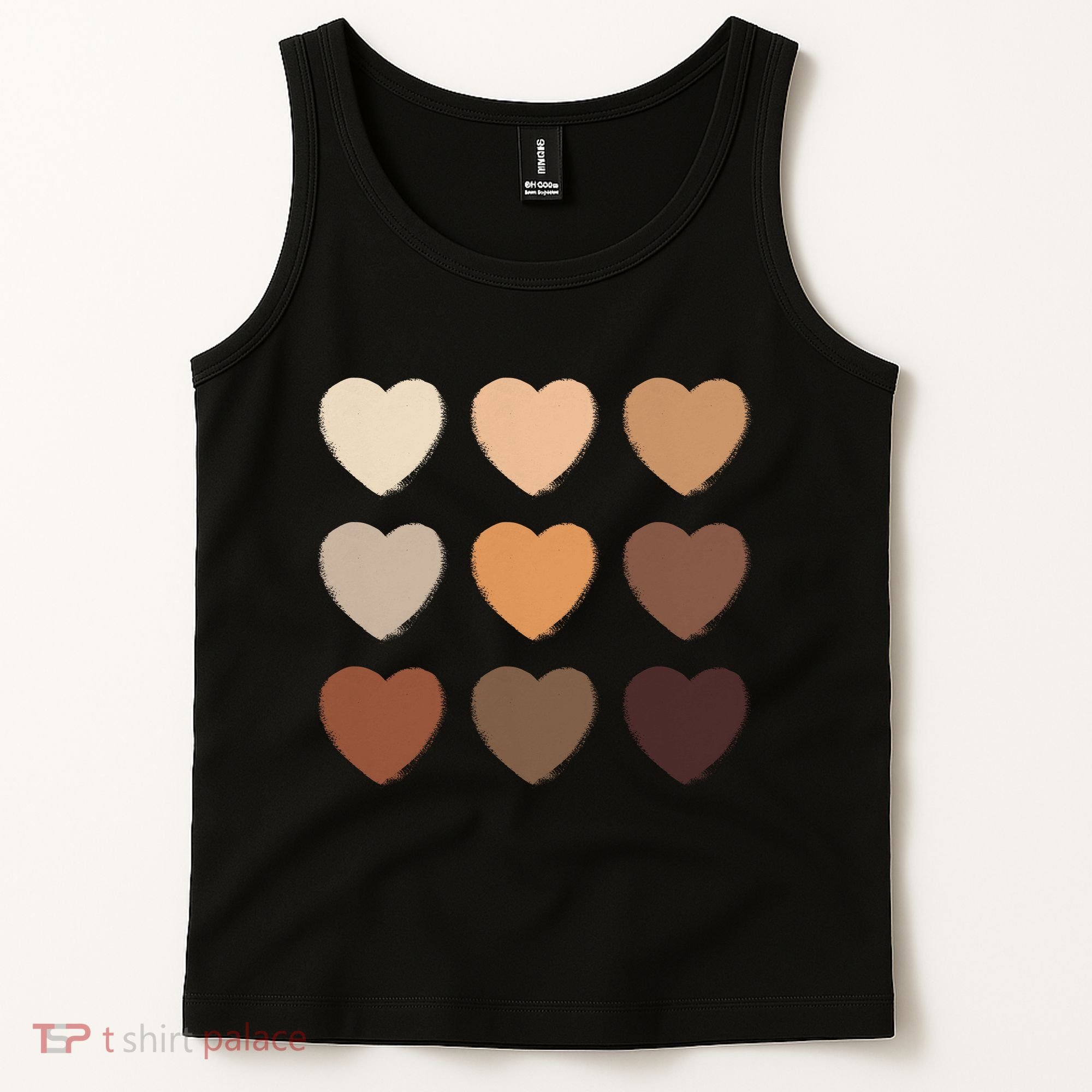 Diversity Skintones Hearts  Tank Top