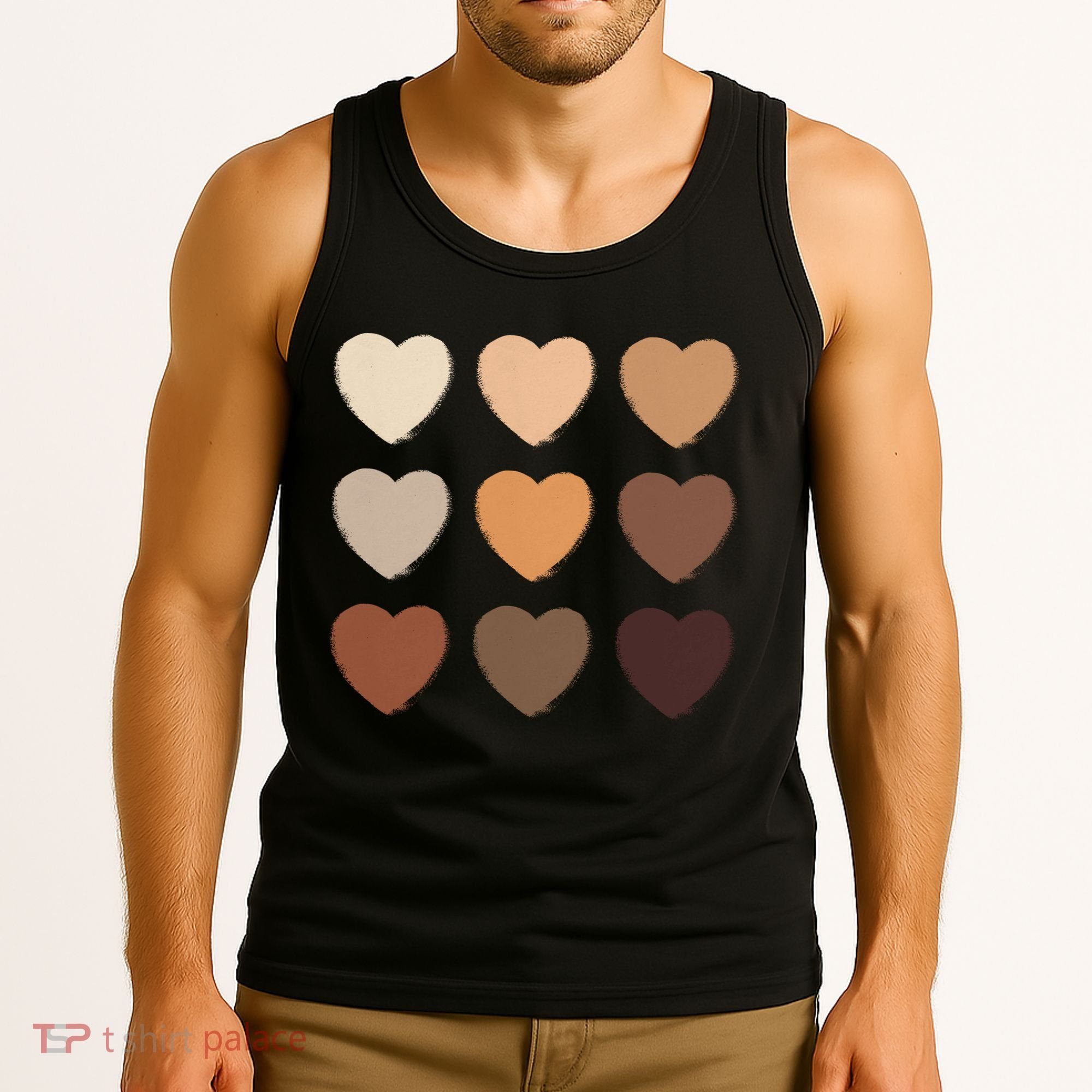 Diversity Skintones Hearts  Tank Top