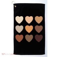Diversity Skintones Hearts  Golf Towel thumb 0
