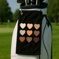 Diversity Skintones Hearts  Golf Towel thumb 2