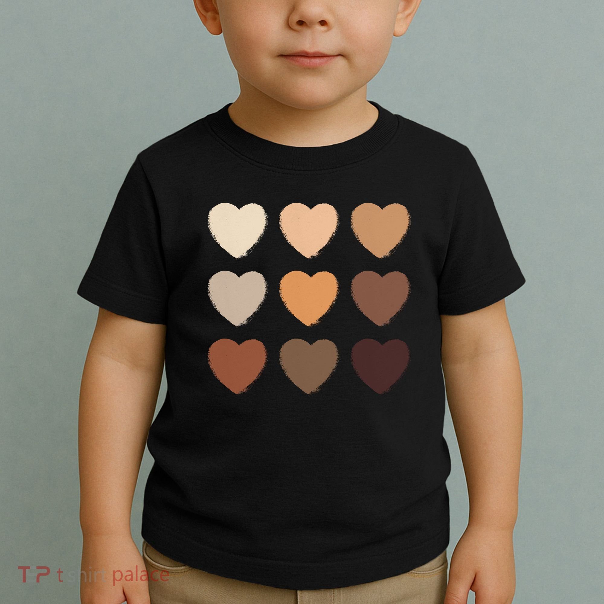 Diversity Skintones Hearts  Toddler T-Shirt