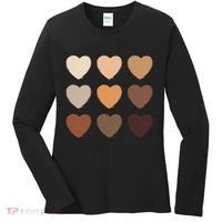 Diversity Skintones Hearts  Women's Long Sleeve Shirt thumb 0