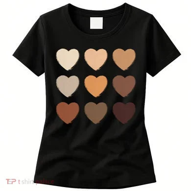 Diversity Skintones Hearts  Women's T-Shirt