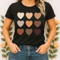 Diversity Skintones Hearts  Women's T-Shirt thumb 2