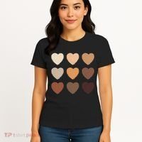 Diversity Skintones Hearts  Women's T-Shirt thumb 4
