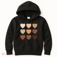 Diversity Skintones Hearts  Kids Hoodie thumb 0