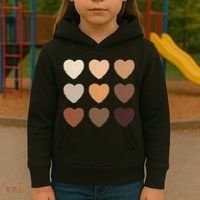 Diversity Skintones Hearts  Kids Hoodie thumb 3