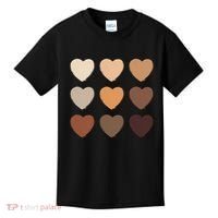 Diversity Skintones Hearts  Kids T-Shirt thumb 0
