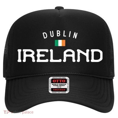 Dublin Ireland With Distressed Irish Flag Design Gift Hat