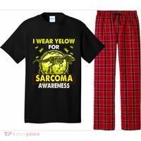 Dinosaur I Wear Yellow For Sarcoma Awareness Gift Pajama Set thumb 0