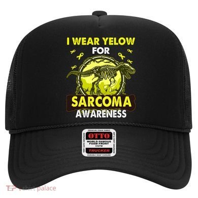 Dinosaur I Wear Yellow For Sarcoma Awareness Gift Hat
