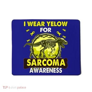 Dinosaur I Wear Yellow For Sarcoma Awareness Gift Mousepad
