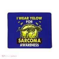 Dinosaur I Wear Yellow For Sarcoma Awareness Gift Mousepad thumb 0