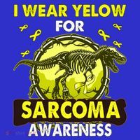 Dinosaur I Wear Yellow For Sarcoma Awareness Gift Mousepad thumb 1