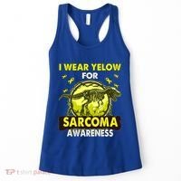 Dinosaur I Wear Yellow For Sarcoma Awareness Gift Women's Tank Top thumb 0