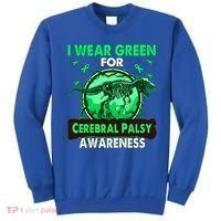 Dinosaur I Wear Green For Cerebral Palsy Awareness Gift Sweatshirt thumb 0