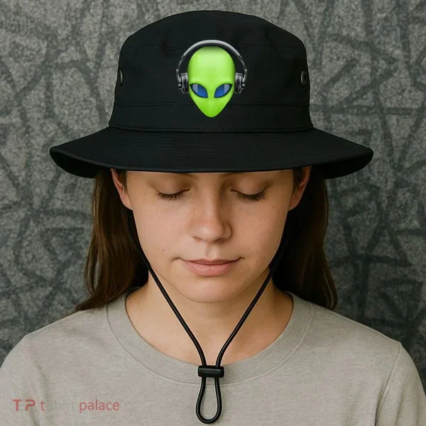 DJ Alien Headphones Bucket Hat